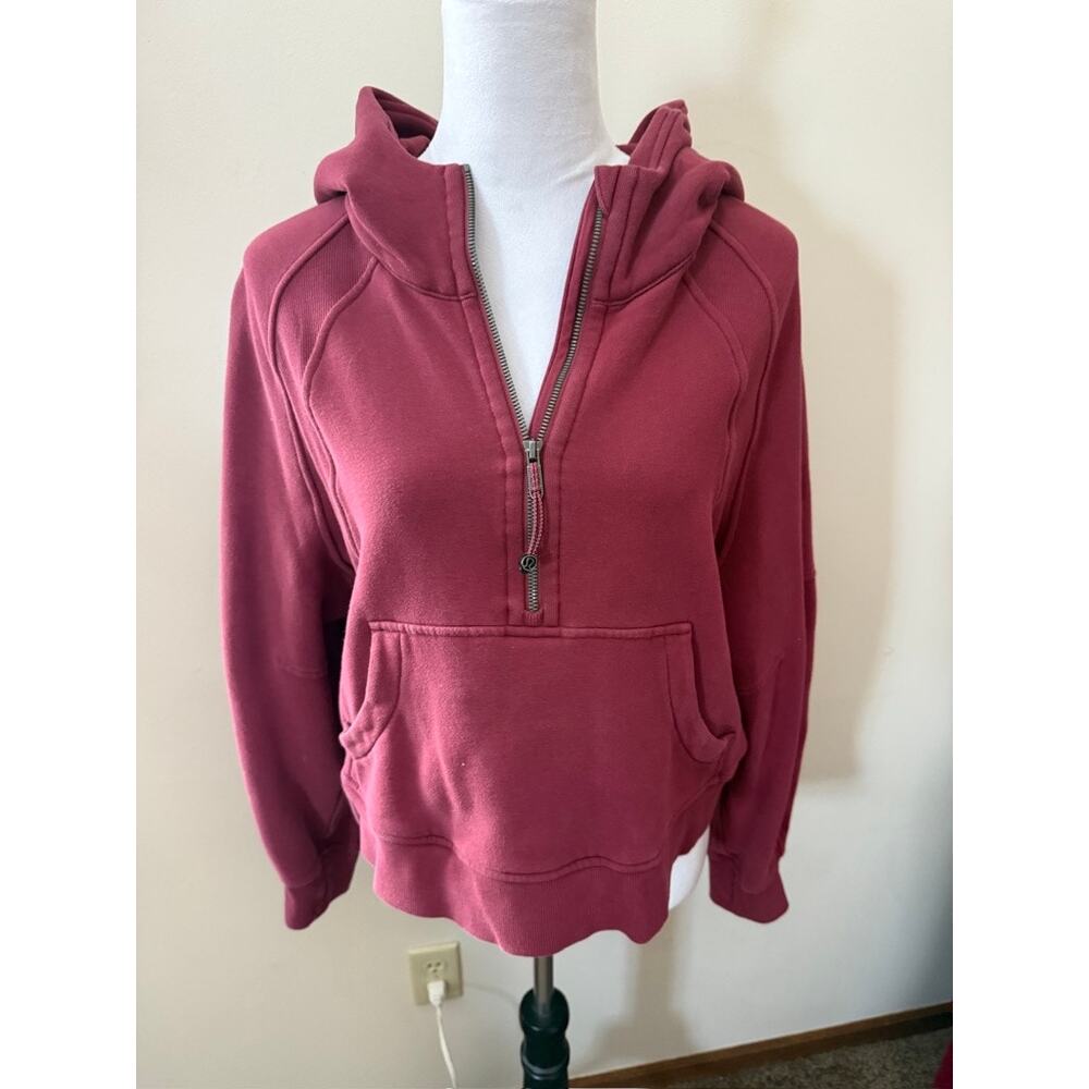 lululemon athletica Half-Zip Hoodie in Deep Rose